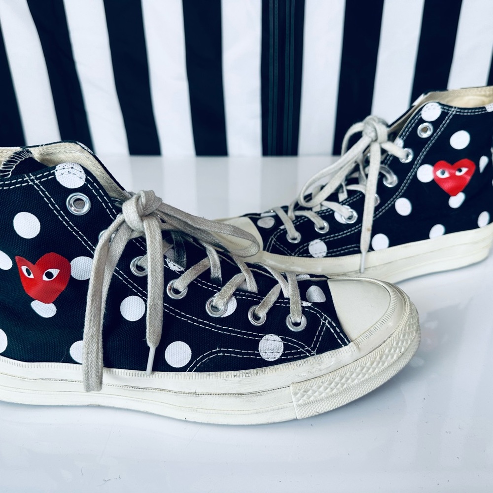 Converse Chuck Taylor All Star 70 Hi Comme des Garcons PLAY Polka Dot Black
